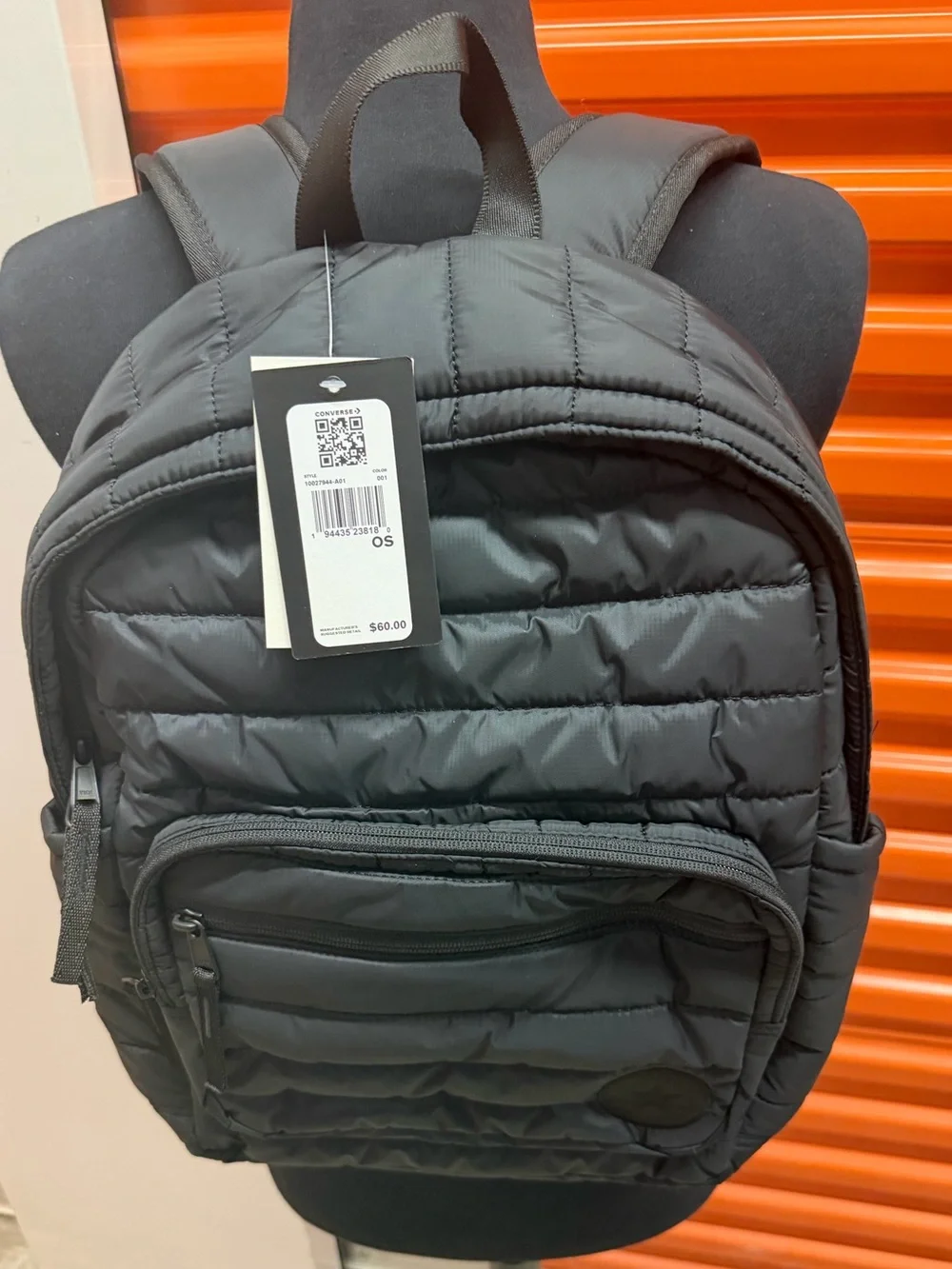 NWT Converse unisex Black Quilted Backpack - Classic Everyday Pack